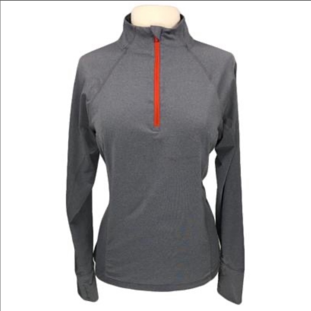 NWOT XS Noble Equestrian Josie 1/4 Zip Mock Gray